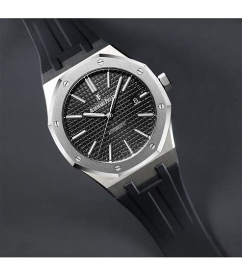 black audemars piguet rubber bracelet|Audemars Piguet royal oak bracelet.